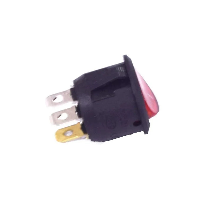 Round Rocker switch 6A 250V 2PIN RED led - Robodo