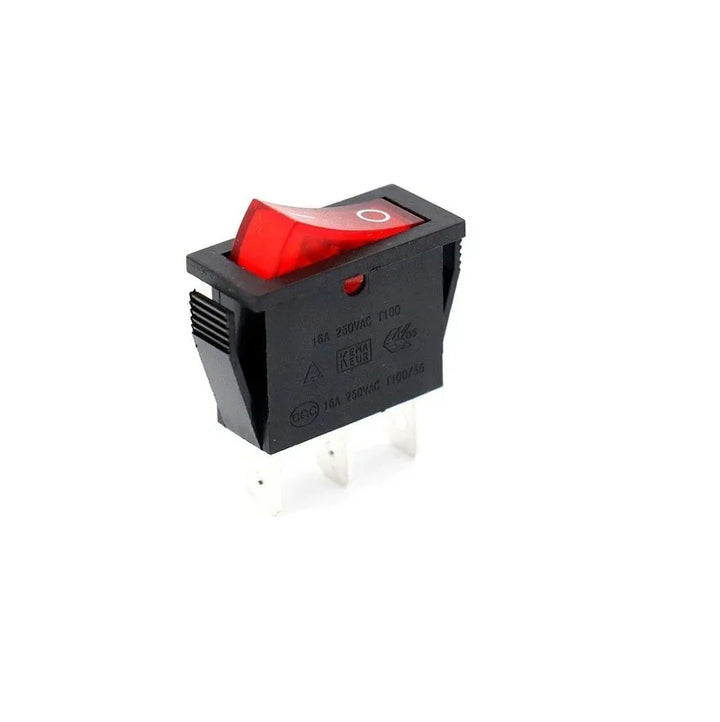 Rocker switch 16A 250V SPDT 3PIN Red led - Robodo