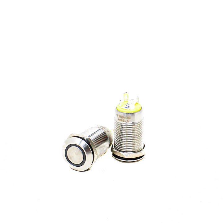 GREEN 12 mm 220 V LATCHING Metal Switch - Robodo