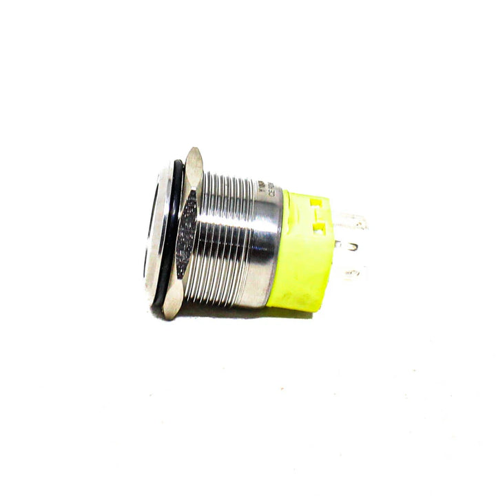 YELLOW 16 mm 12V-24 V Momentory Metal Switch - Robodo