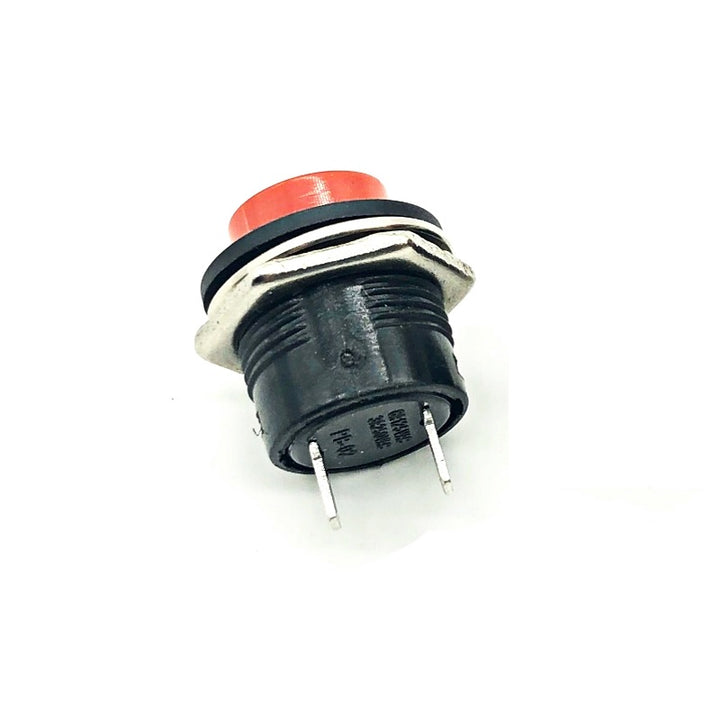 Red R13-507 16mm No Lock Push, Button Momentary Switch 3A, 250V - Robodo