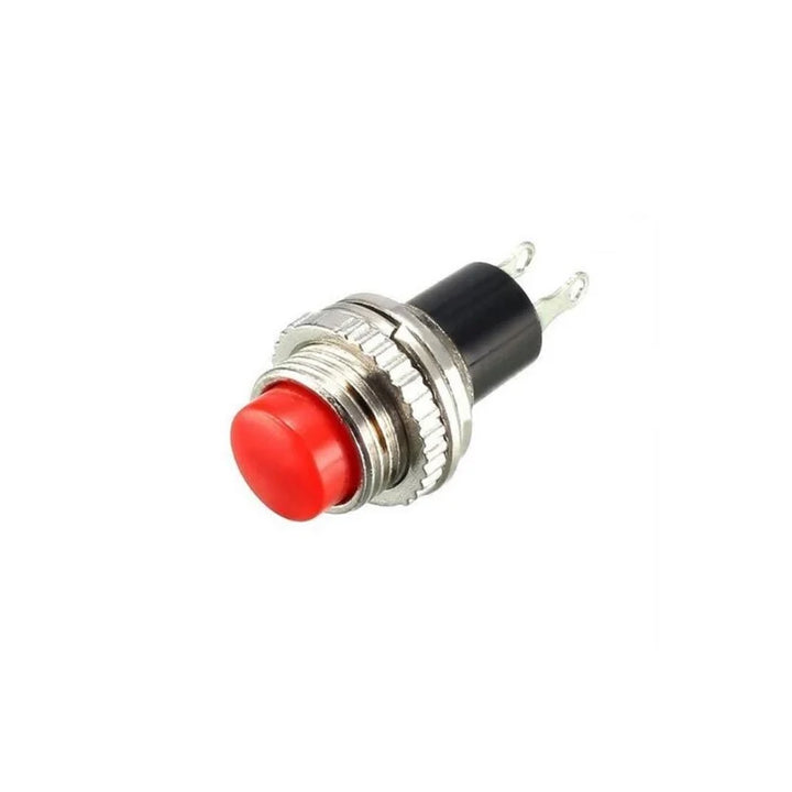 Red DS-316 10MM Lock- Free Momentary Self- Reset Small Push Button Switch - Robodo
