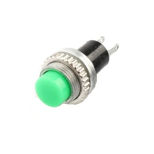 Green DS-316 10MM Lock- Free Momentary Self- Reset Small Push Button Switch - Robodo
