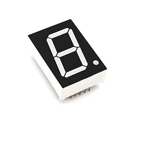 1 inch 1 Digit Seven Segment Display-Red (Common Anode) (5 pcs)