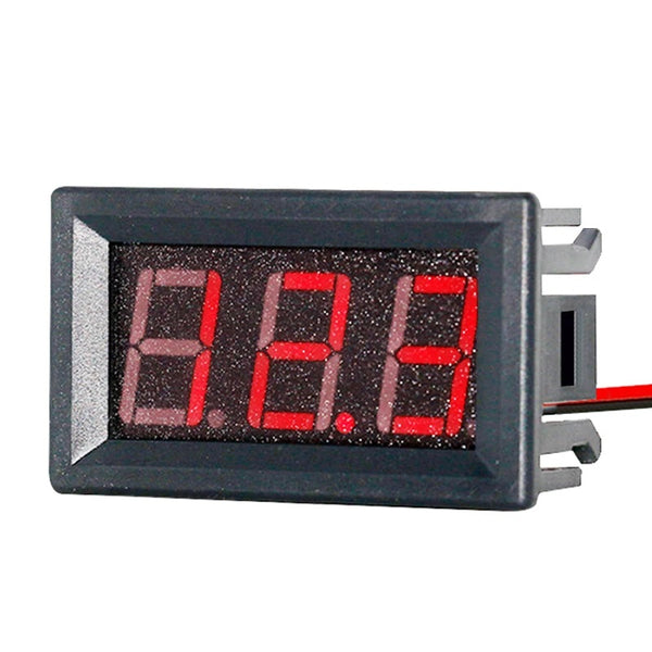 Digital Voltmeter, DC 4.5V~30V, 6V, 12V, Red for Motorcycle, Car - Robodo