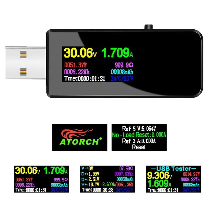 13-in-1 USB Tester - Voltmeter, Ammeter, Multimeter - Robodo