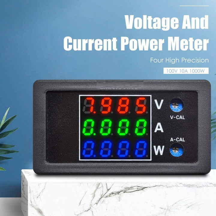 DC Watt Meter 3 in 1, 0-100V 10A 1000W Power Meter with Multi-Colour ...