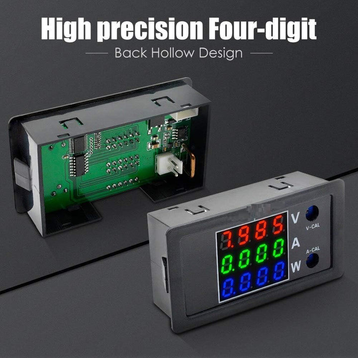 DC Watt Meter 3 in 1, 0-100V 10A 1000W Power Meter with Multi-Colour ...