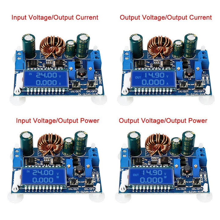 Buck Boost Module 5 Buck Boost Converter Display, Buck-Boost Board DC 5.5-30V 12v to DC 0.5 ...