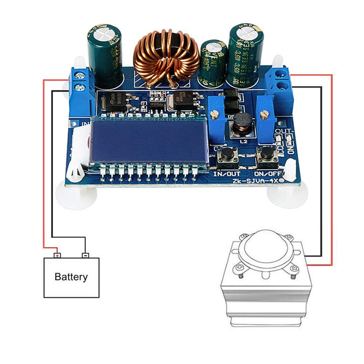 Buck Boost Module 5 Buck Boost Converter Display, Buck-Boost Board DC 5.5-30V 12v to DC 0.5 ...