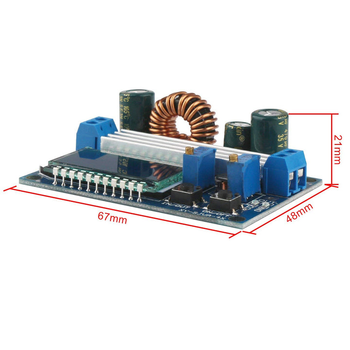 Buck Boost Module 5 Buck Boost Converter Display, Buck-Boost Board DC 5.5-30V 12v to DC 0.5 ...
