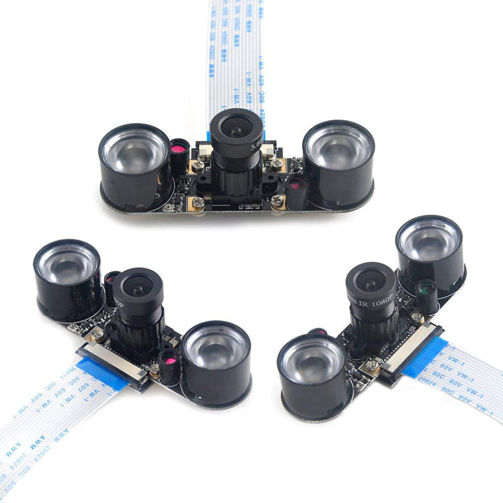 Raspberry Pi 4 Camera Night Vision Camera Adjustable-Focus Module 5Mp ...