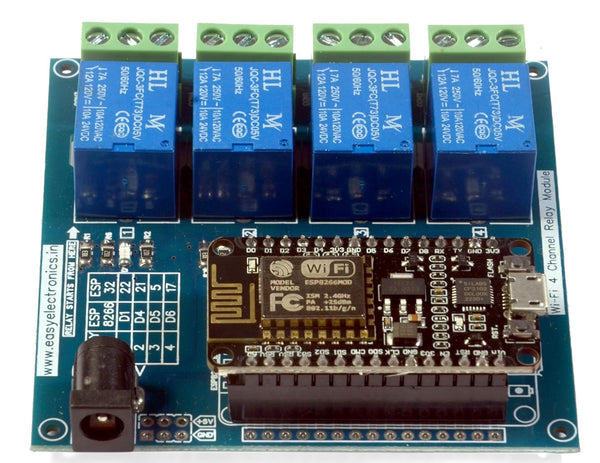 ESP8266 NodeMCU Based 4-Channel Relay Board Micro Controller Board