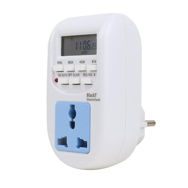 BT41P 230V 24x7 Energy Saving Socket Timer Digital Programmable Plastic (White)