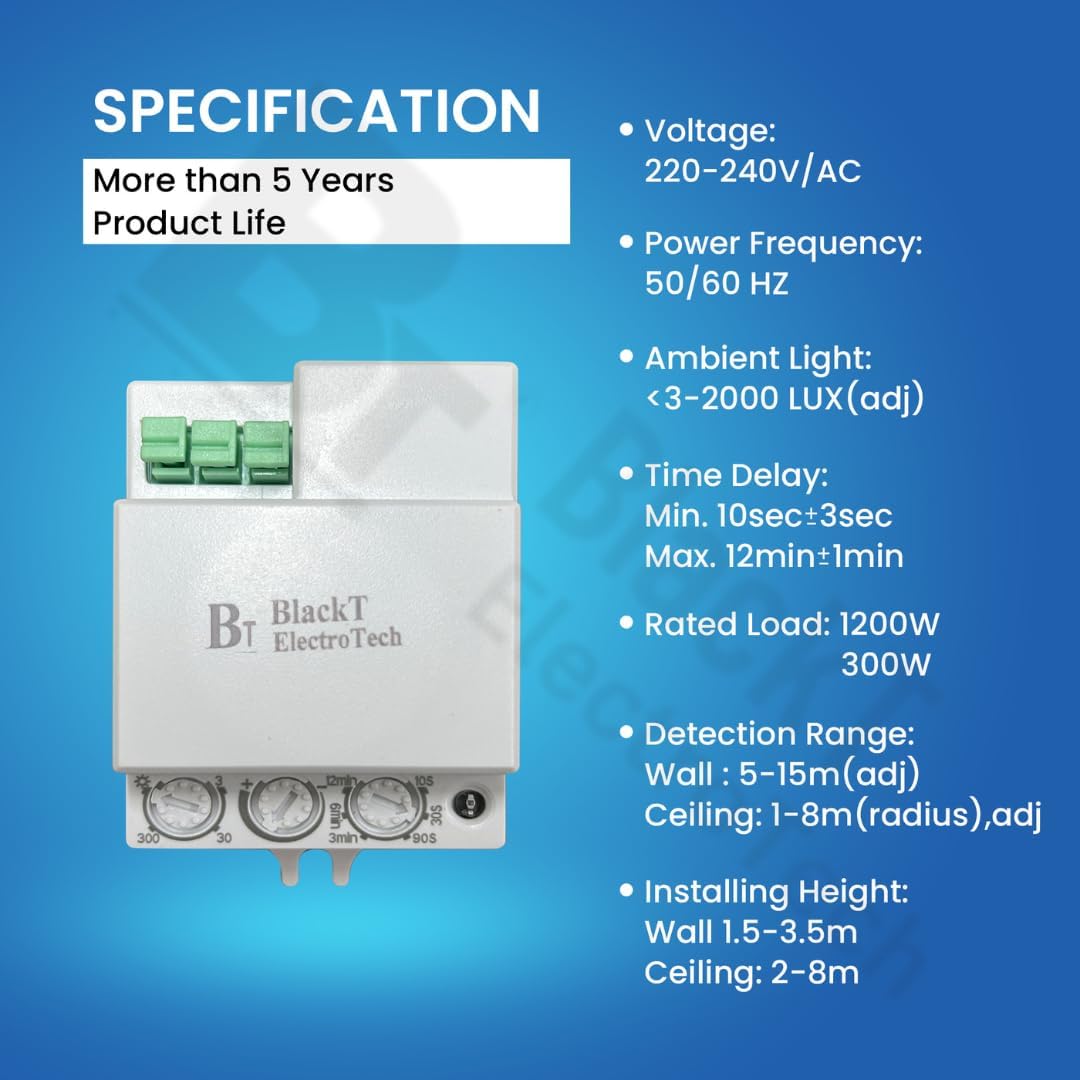 (BT31M1) Microwave/Radar Motion Sensor Occupancy Motion Detector | Robodo
