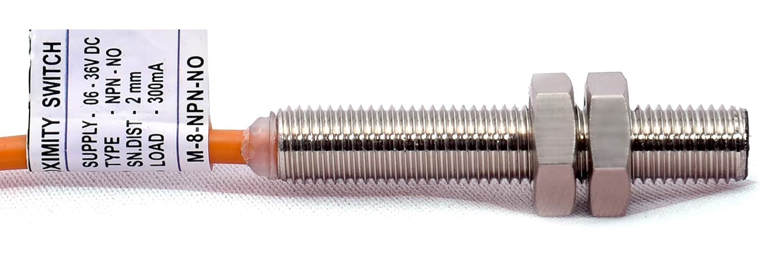 Non Inductive Sensor M8 NPN NO INDUCTIVE PROXIMITY SENSOR 06-36 VDC DIA- 8MM / SENSING-2MM ...