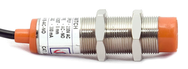 M18 AC NO Inductive Proximity Sensor Voltage 230V AC 2 Wire Sensing 8MM