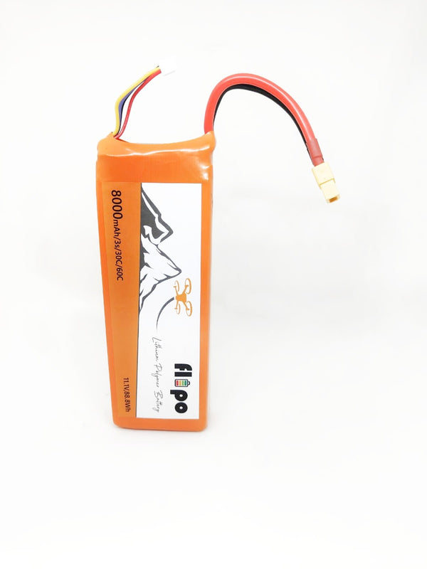 Flipo 8000mah 3S 30C/60C (11.1V) Lithium Polymer Battery Pack LIPO