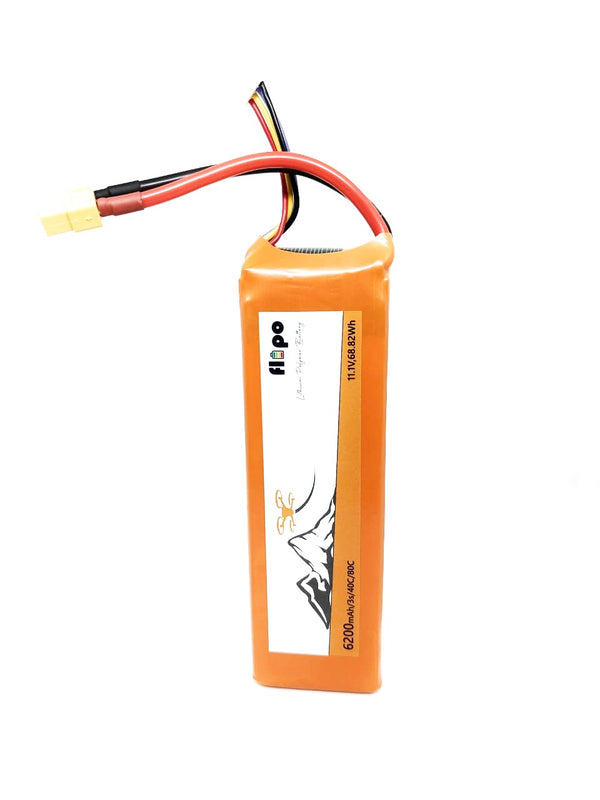 Flipo 6200mah 3S 40C/80C (11.1V) Lithium Polymer Battery Pack LIPO