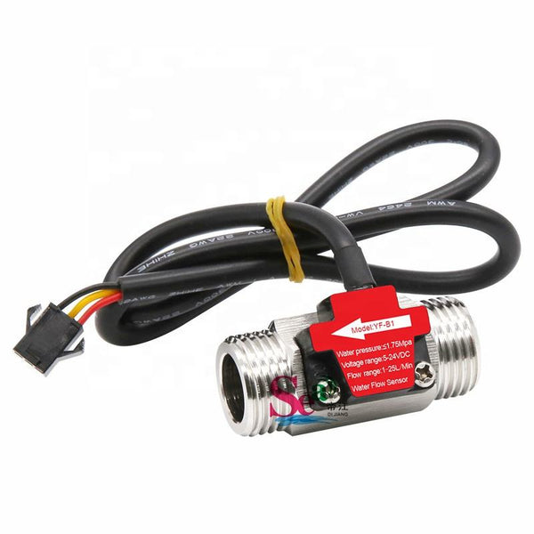 SEA YF-B1-S-SM G1/2 Inch Stainless Steel Water Flow Sensor G1/2 Inch 3.5 to 24V