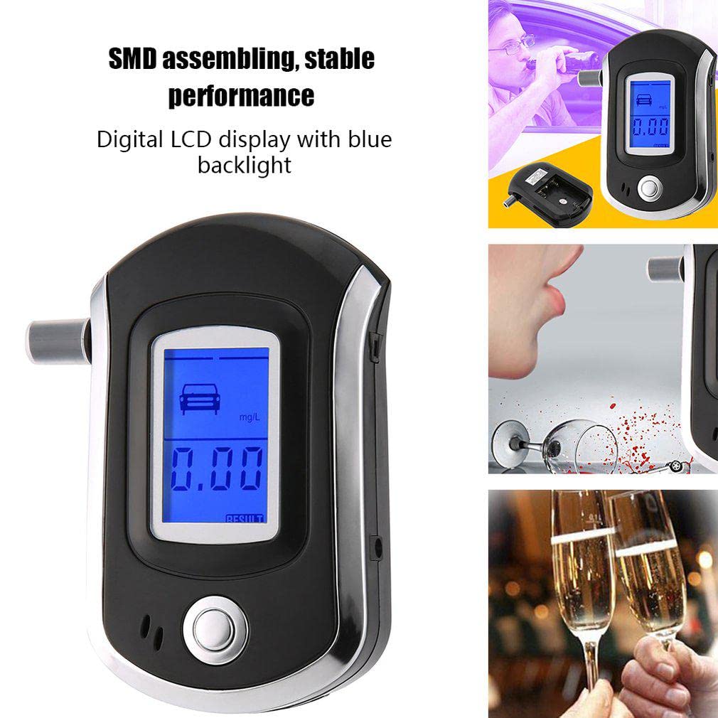 AT6000 Digital Breath Alcohol Tester – LCD Display, Police-Grade Sensor ...