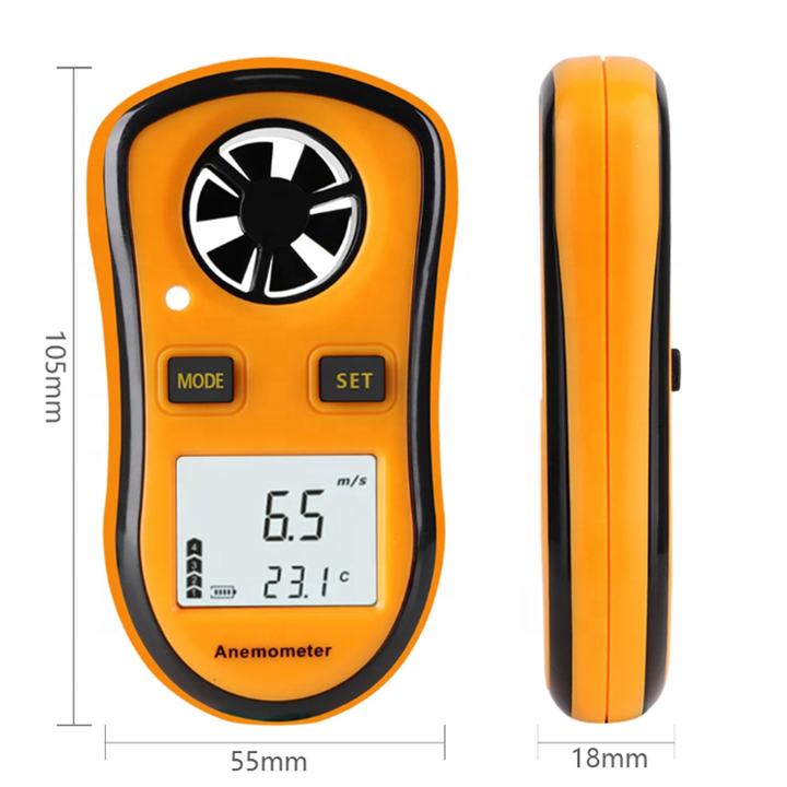 AM-4200 Digital Wind Speed Anemometer Multi-Unit Air Flow Meter with ...