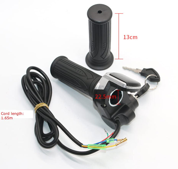 48V ebike Throttle with LCD Display ON-OFF Key Lock for electric bike Bicycle Scooter e-rickshaw - Robodo