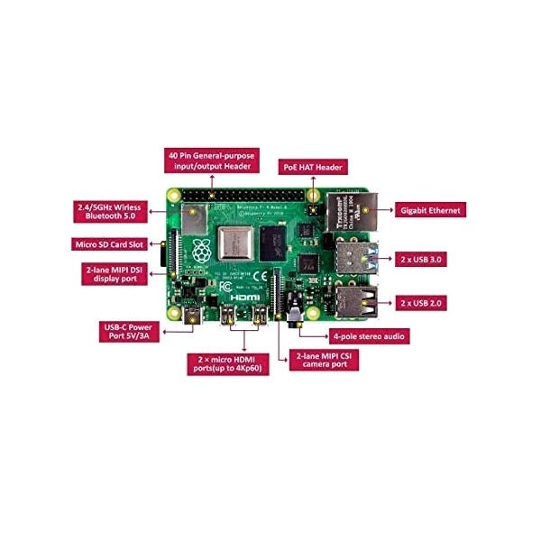 Raspberry Pi 4 Model-B with 4 GB RAM - Robodo