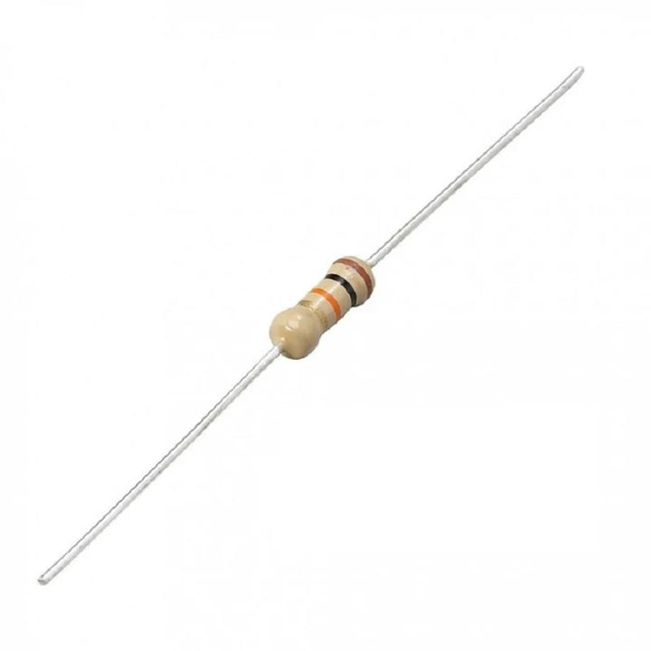 27K 0.25W 5% Carbon Film Resistor Axial Through-Hole (50 pcs.) - Robodo