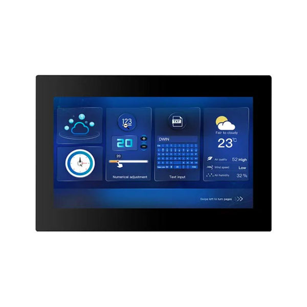 DWIN 10.1 Inch With Shell 1024x600 RS232/RS485 HMI LCD Display Resistive Touch 16MB Flash Buzzer SD interface - Robodo