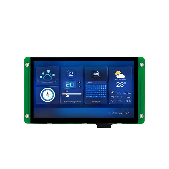 DWIN 7.0inch 1024x600 IPS Industrial HMI LCD UART TTL Display Resistive ...