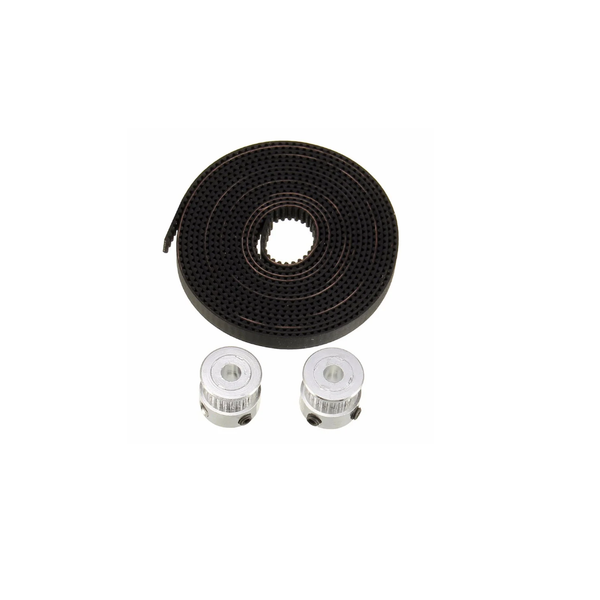 2 meter x GT2 Timing Belt + 2pcs x GT2 pulley ( 20 teeth ) for 3d printer