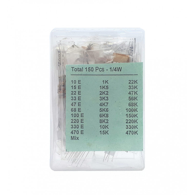 Resistor Pack Socket Resistance Box - Mix Resistor Pack - 1/4 Watt | Robodo