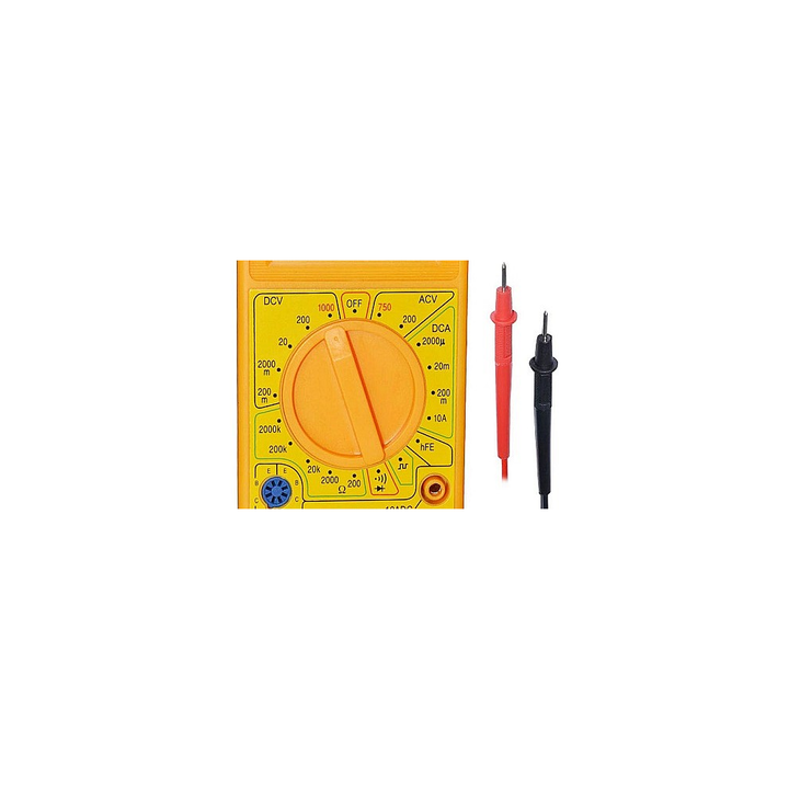 Multimeter Basic Yellow DT830D Digital Multimeter Small Yellow Color LCD AC DC Measuring ...