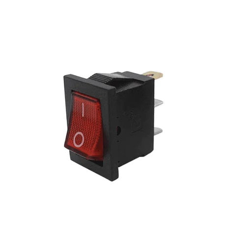 Rocker switch 6A 250V SPDT 3 PIN Red LED - Robodo