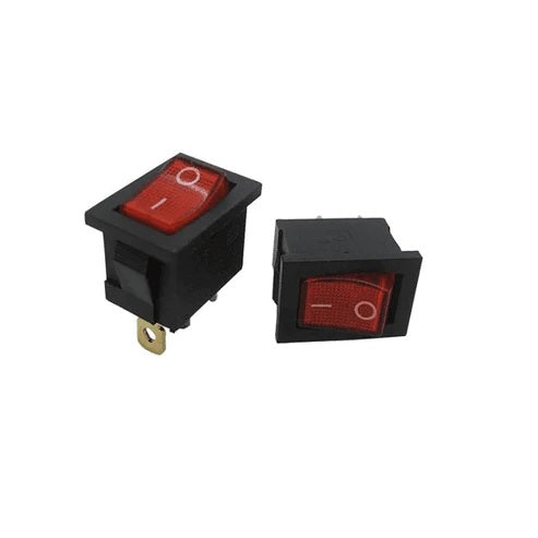 Rocker switch 6A 250V SPDT 3 PIN Red LED - Robodo