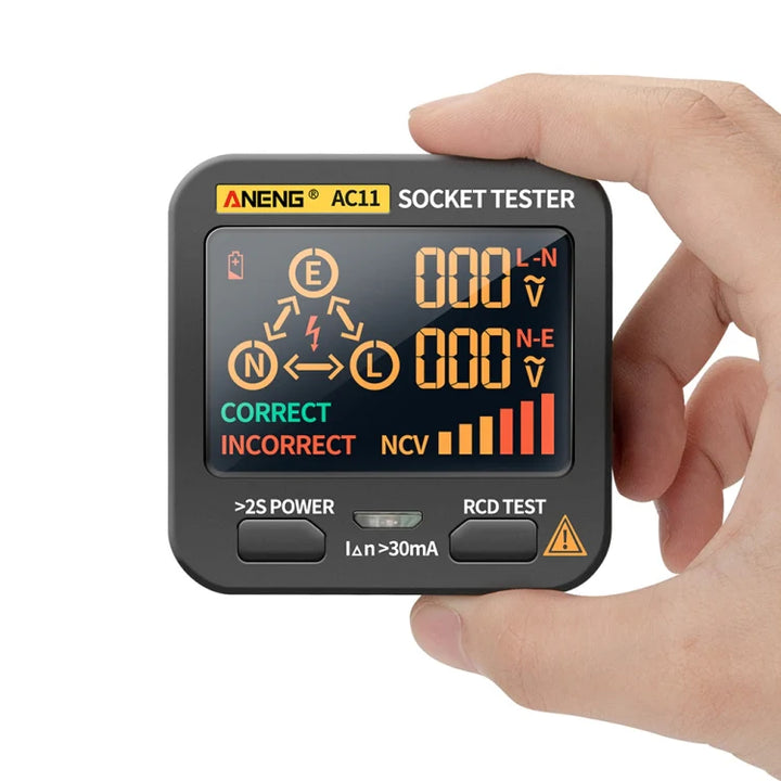 Socket Testing Using Multifunction Tester Multi functional digital socket tester, electrician ground wire tester ...