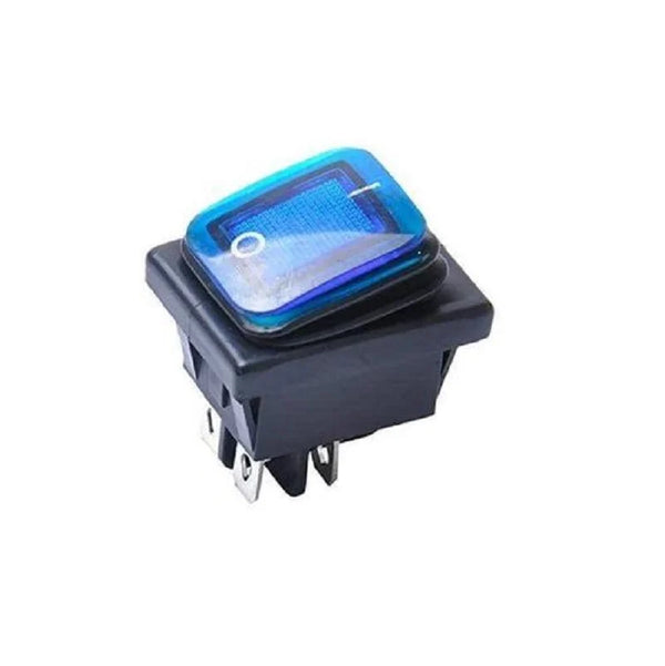 4 Pins 250V 12V UL Illuminated 30A Rocker Switch – BLUE - Robodo