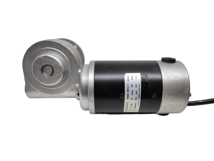 Worm Geared DC Motor 12V to 180V DC 1/20 HP Industrial Gearbox Flange Mounting - RPM Range 25 to 400 - Robodo