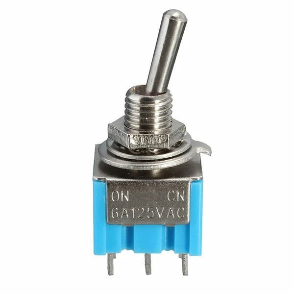 Mini MTS-203 6-Pin DPDT 6A 125VAC Toggle Switch (Pack of 5) - Robodo