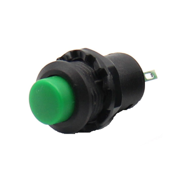 Green R13-502 12MM 2PIN Momentary Self-Reset Round Cap Push Button Switch - Robodo