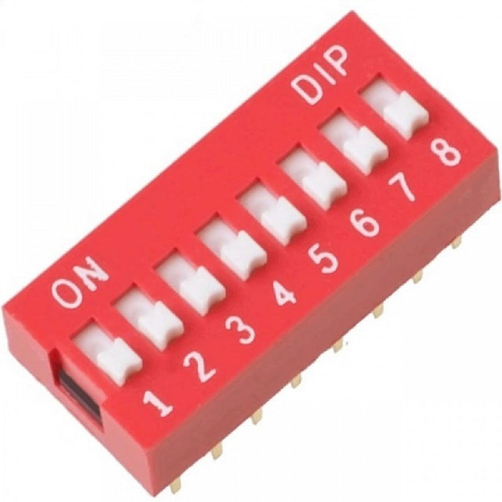 8 Way Slide Switch 2.54mm Pitch (Pack of 3) - Robodo
