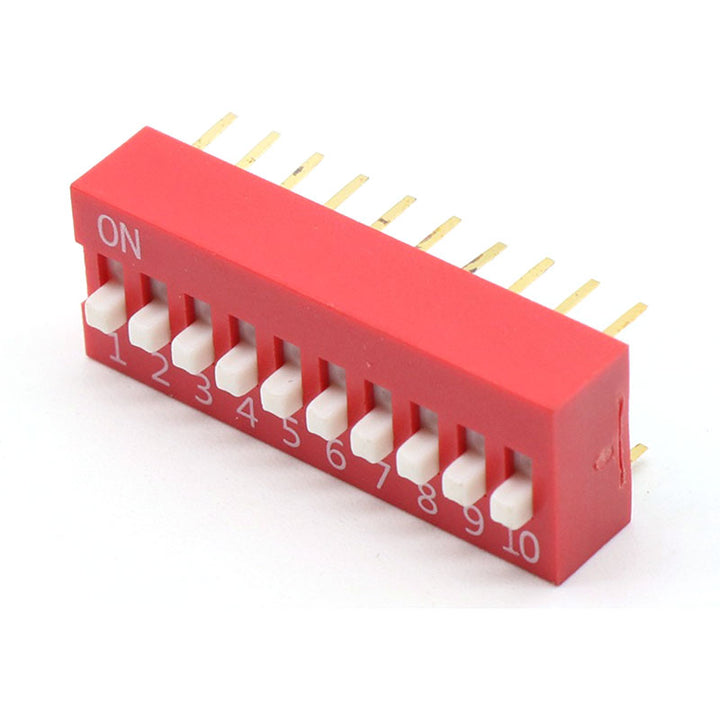 10 Way Slide Switch 2.54mm Pitch (Pack of 2) - Robodo