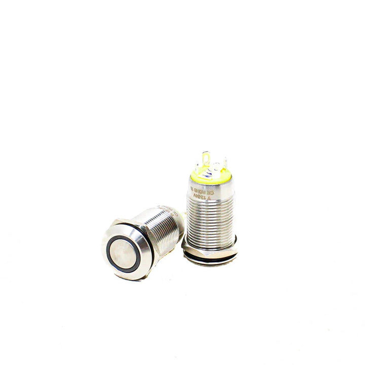 RED 12 mm 220 V Momentary Metal Switch - Robodo