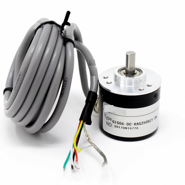 2500 PPR Solid Shaft ABZ 3-Phase 5-24V Incremental Photoelectric Rotary Encoder - Robodo