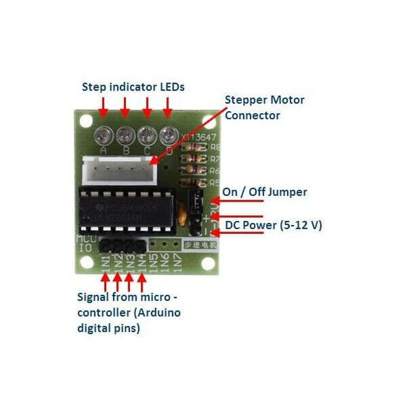 ULN2003 Stepper Motor Driver Board Module Sensor Panel for Arduino/AVR/ARM Raspberry Pi and Components5 Line 4 Phase