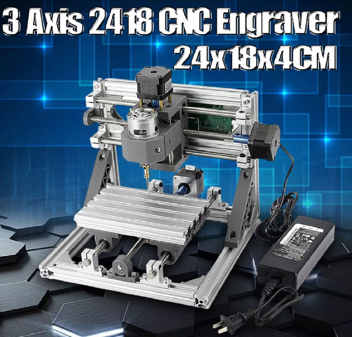 3 Axis 2418 Mini DIY CNC Machine USB Wood Carving Engraving GRBL Control CNC Engraver PCB PVC Milling Machine (unassembled)