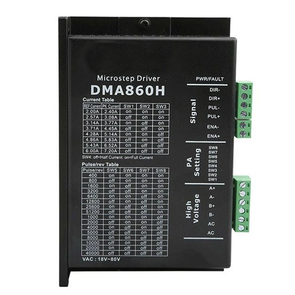 DMA860H Digital Stepper Motor Driver with micro stepping 24 to 80V 7.2A