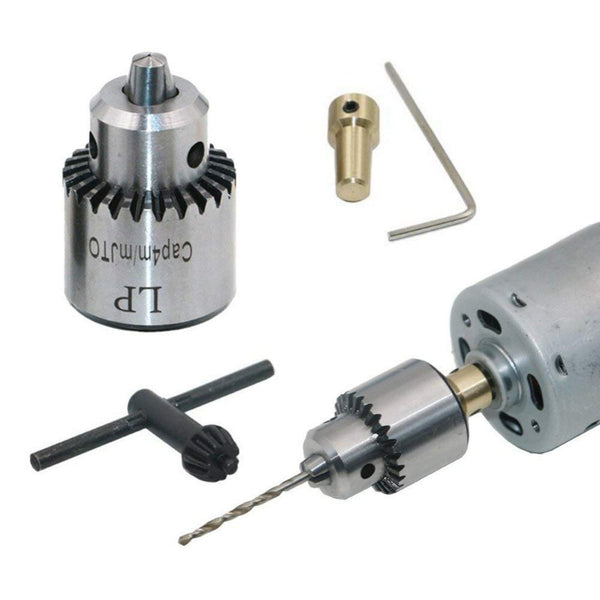 Mini Electric Drill Chuck 0.3-4mm Jto Taper-Mounted Lathe PCB Drill Press for Motor Shaft Connecting Rod 3.17mm