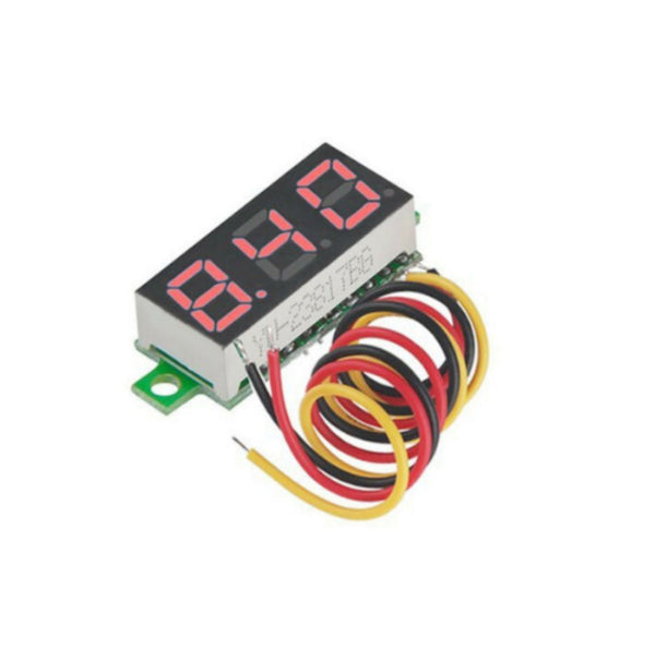 3 Wires 0.28 inch Digital Voltmeter DC 0-100V Red Light LED Panel Voltage Meter